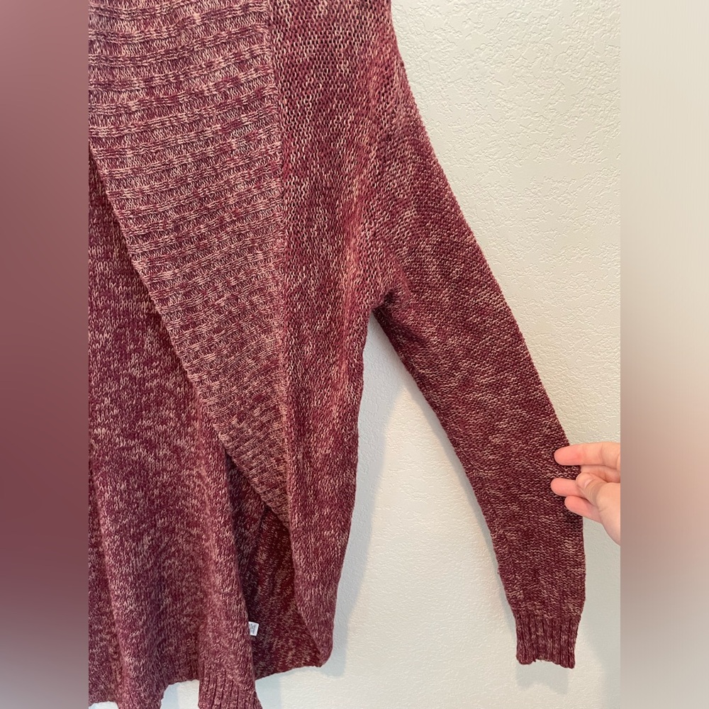 BP Nordstrom Maroon Open Front Cardigan Sweater Women’s Small Cozy Knit - Picture 6 of 8